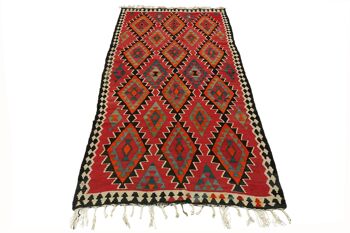 Tapis persan kilim 292x165 tissé main 170x290 motif géométrique rouge artisanat 2