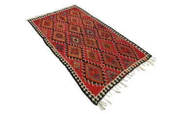 Tapis persan kilim 292x165 tissé main 170x290 motif géométrique rouge artisanat 3