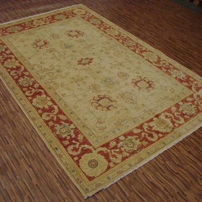 Afghan Chobi Ziegler 246x161 hand-knotted carpet 160x250 beige, oriental, short pile