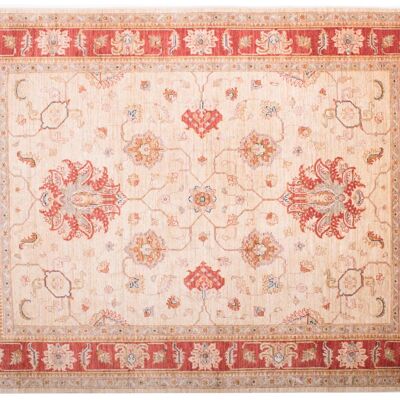 Afghan Feiner Chobi Ziegler 197x150 hand-knotted carpet 150x200 red flower pattern