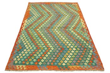 Afghan Maimana Kilim coloré 189x156 tapis tissé à la main 160x190 travail manuel salle d'Orient 2