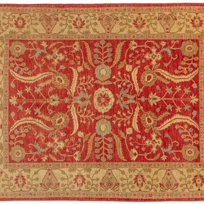 Afghan Chobi Ziegler 279x208 Handgeknüpft Teppich 210x280 Rot Orientalisch Kurzflor