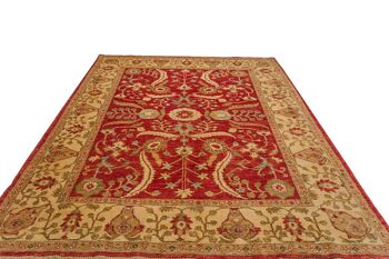 Tapis Afghan Chobi Ziegler 279x208 noué main 210x280 rouge oriental, poils courts 2