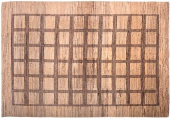 Tapis Afghan Modern Chobi Ziegler 269x189 noué main 190x270 beige géométrique 1