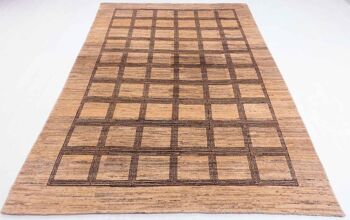 Tapis Afghan Modern Chobi Ziegler 269x189 noué main 190x270 beige géométrique 2