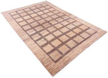 Tapis Afghan Modern Chobi Ziegler 269x189 noué main 190x270 beige géométrique 4