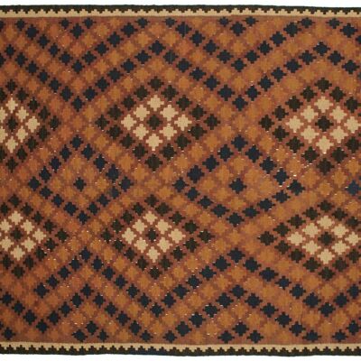 Afghan Maimana Kilim 230x165 tappeto tessuto a mano 170x230 artigianato orientale arancione