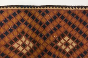 Tapis Afghan Maimana Kilim 230x165 tissé main 170x230 artisanat oriental orange 5