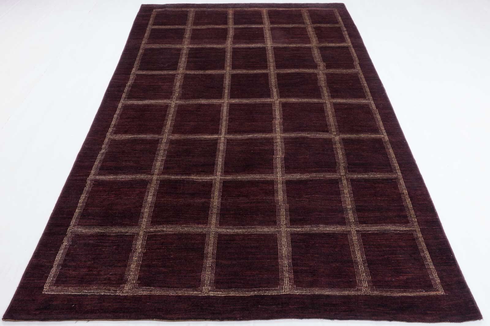 Afghan Modern Chobi Ziegler 271x177 Handgeknüpft Teppich 180x270 Braun Geometrisch