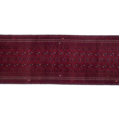 Afghan Kunduz 285x82 hand-knotted carpet 80x290 runner red oriental, short pile
