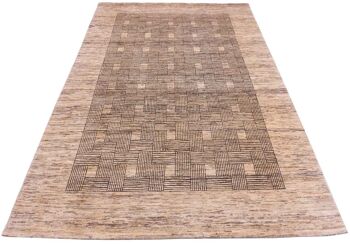 Tapis Afghan Modern Chobi Ziegler 298x199 noué main 200x300 beige géométrique 2