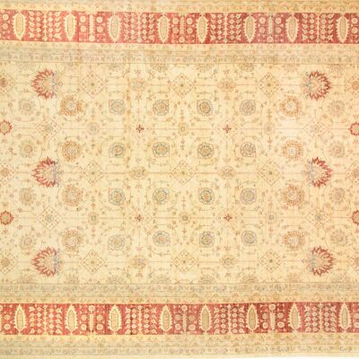 Afghan Chobi Ziegler 522x372 tappeto annodato a mano 370x520 beige motivo floreale, pelo corto