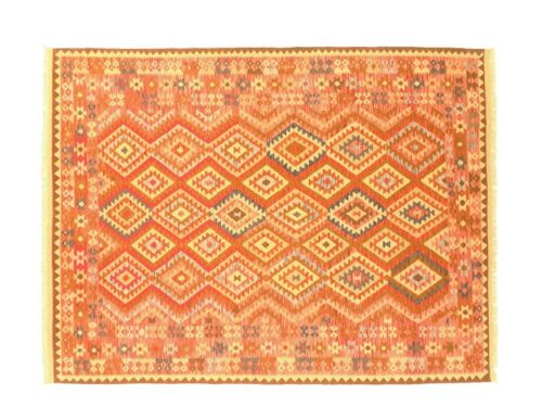 Afghan Maimana Kelim Bunt 300x202 Handgewebt Teppich 200x300 Mehrfarbig Geometrisch
