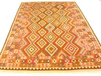 Afghan Maimana Kilim Multicolore 300x202 Tapis Tissé à la Main 200x300 Multicolore Géométrique 2