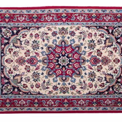 Alfombra persa Isfahan 105x71 anudada a mano 70x110 multicolor, oriental, pelo corto
