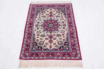 Tapis persan Ispahan 105x71 noué main 70x110 multicolore, oriental, poils courts 2