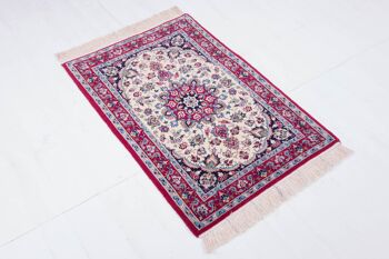 Tapis persan Ispahan 105x71 noué main 70x110 multicolore, oriental, poils courts 4