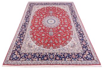 Tapis persan Ispahan 360x256 noué main 260x360 multicolore, oriental, poils courts 2