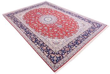 Tapis persan Ispahan 360x256 noué main 260x360 multicolore, oriental, poils courts 3