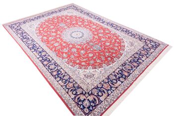 Tapis persan Ispahan 360x256 noué main 260x360 multicolore, oriental, poils courts 4