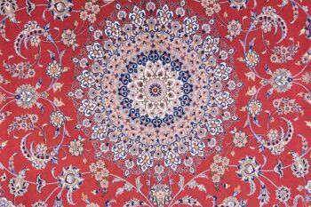 Tapis persan Ispahan 360x256 noué main 260x360 multicolore, oriental, poils courts 5