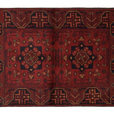 Afghan Khal Mohammadi 121x75 Handgeknüpft Teppich 80x120 Braun Geometrisch Muster