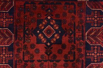 Tapis Afghan Khal Mohammadi 120x75 noué main 80x120 motif géométrique marron 4