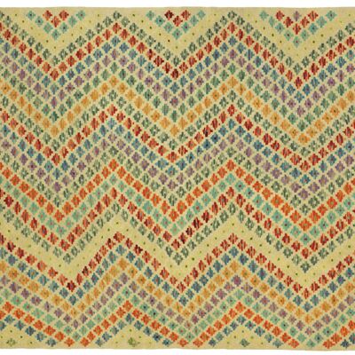 Afghan Maimana Kilim Colorful 203x161 Hand-Woven Carpet 160x200 Handwork Orient Room