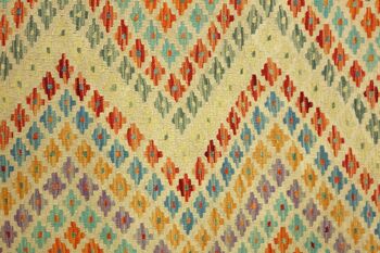 Afghan Maimana Kilim coloré 203x161 tapis tissé à la main 160x200 travail manuel salle d'Orient 4