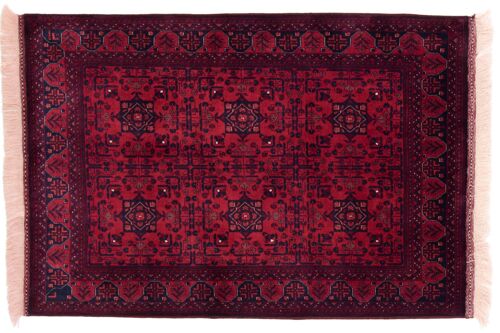 Afghan Belgique Khal Mohammadi 151x104 Handgeknüpft Teppich 100x150 Braun Geometrisch