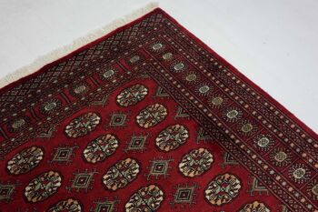 Pakistan Boukhara 246x157 tapis noué main 160x250 motif géométrique rouge, poils ras 4