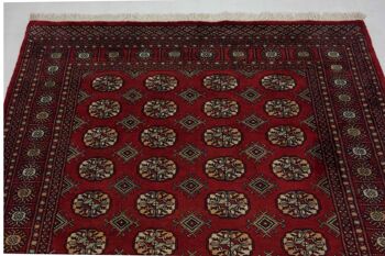 Pakistan Boukhara 246x157 tapis noué main 160x250 motif géométrique rouge, poils ras 5