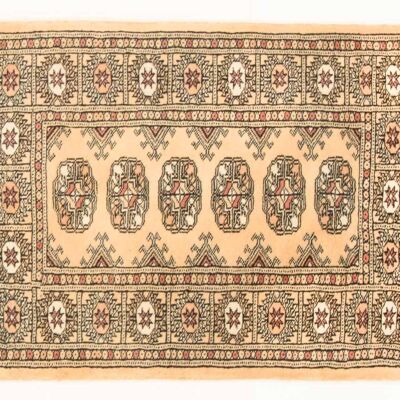 Pakistan Bukhara 96x65 tappeto annodato a mano 70x100 beige motivo geometrico pelo corto