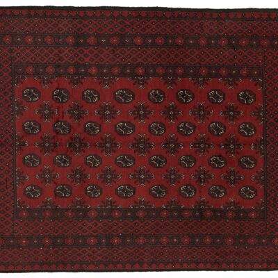 Afghan Aqcha 235x158 Handgeknüpft Teppich 160x240 Braun Geometrisch Muster Kurzflor