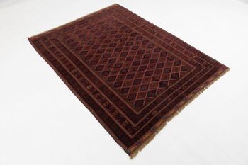 Tapis tissé à la main Afghan Mushwani Kilim 191x150 150x190 motif géométrique rouge 3