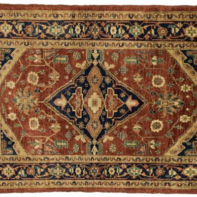 Afghan Chobi Ziegler 170x118 Handgeknüpft Teppich 120x170 Rot Orientalisch Kurzflor