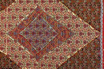 Tapis persan kilim 208x135 tissé main 140x210 motif géométrique rouge artisanat 5