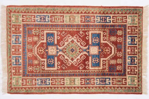 Afghan Chobi Ziegler 125x81 Handgeknüpft Teppich 80x130 Mehrfarbig Orientalisch