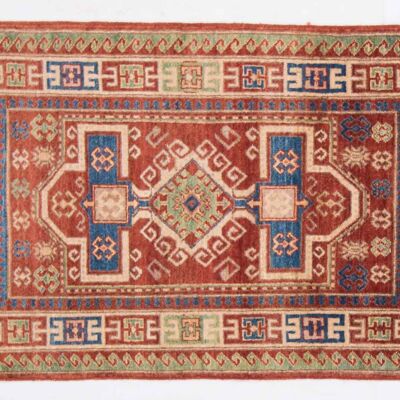 Afghan Chobi Ziegler 125x81 Handgeknüpft Teppich 80x130 Mehrfarbig Orientalisch