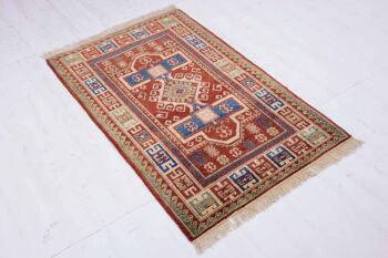 Tapis Afghan Chobi Ziegler 125x81 noué main 80x130 multicolore oriental 4