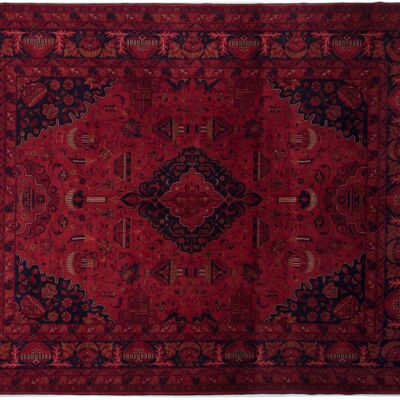 Afghan Belgique Khal Mohammadi 339x261 tappeto annodato a mano 260x340 rosso geometrico