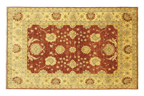 Afghan Chobi Ziegler 235x169 Handgeknüpft Teppich 170x240 Rot Floral Kurzflor Orient