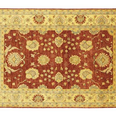 Afghan Chobi Ziegler 235x169 Handgeknüpft Teppich 170x240 Rot Floral Kurzflor Orient