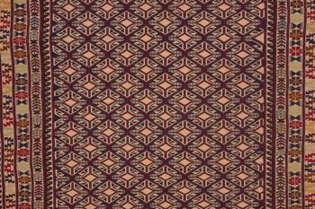 Tapis tissé main Afghan Mushwani Kilim 196x117 120x200 artisanat oriental rouge 5
