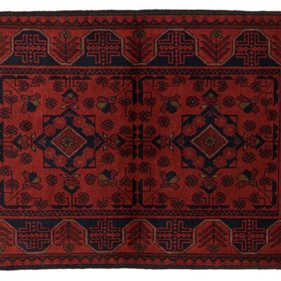 Afghan Khal Mohammadi 119x77 Handgeknüpft Teppich 80x120 Braun Geometrisch Muster