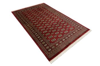 Tapis Pakistan Boukhara 240x157 noué main 160x240 rouge oriental poil court Orient 3