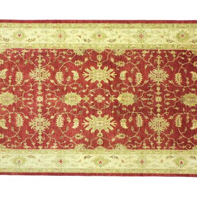 Afghan Chobi Ziegler 295x192 Hand-knotted Carpet 190x300 Red Floral Short Pile Orient