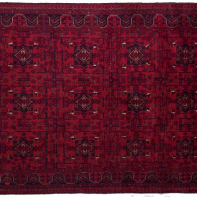 Tapis Afghan Khal Mohammadi 234x168 noué main 170x230 rouge, oriental, poils courts
