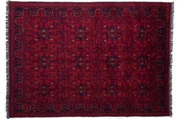 Tapis Afghan Khal Mohammadi 234x168 noué main 170x230 rouge, oriental, poils courts 1