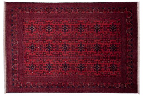 Afghan Khal Mohammadi Fein 286x198 Handgeknüpft Teppich 200x290 Rot Orientalisch